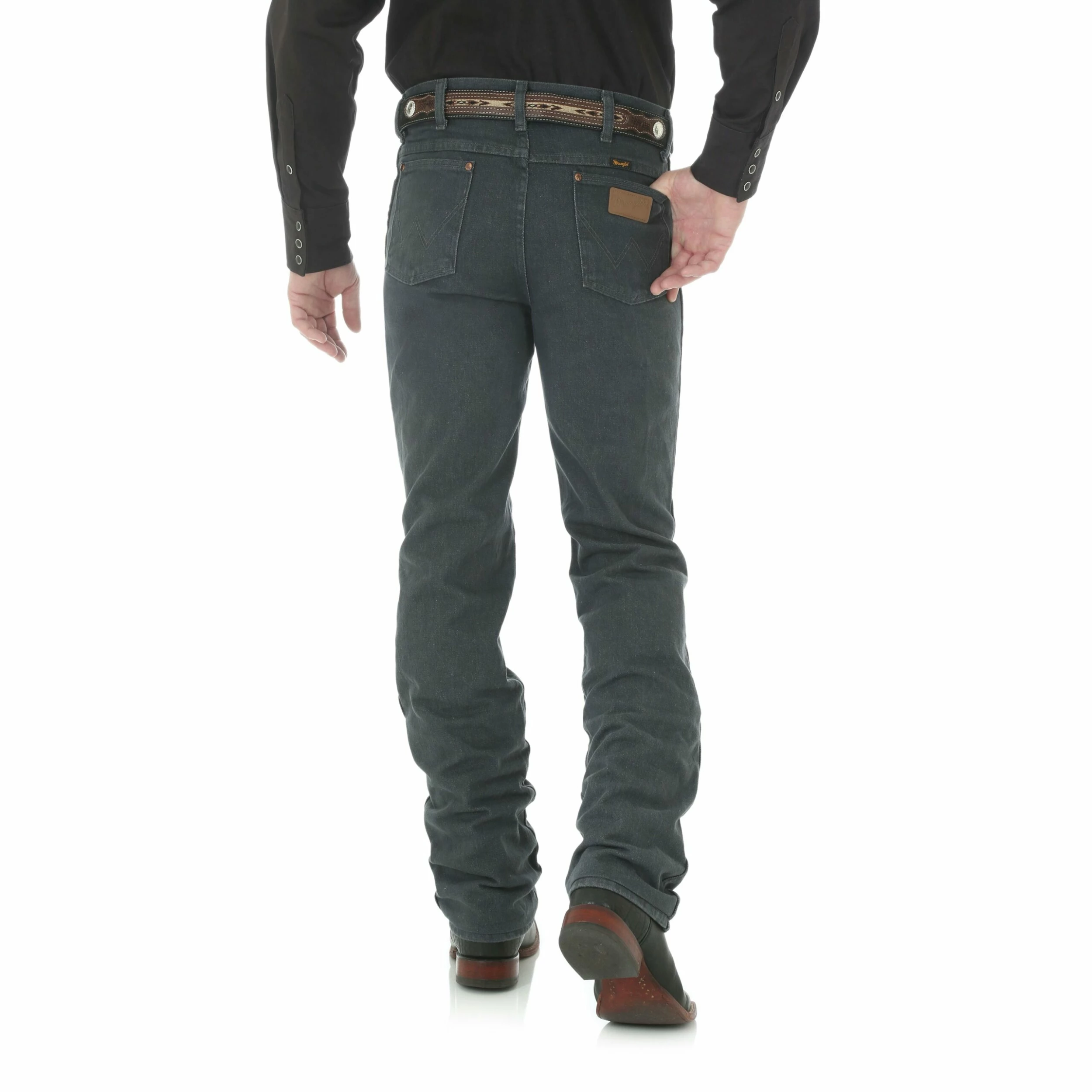 Men's Wrangler Cowboy Cut Slim Jean In Charcoal Gray 936CHG 3 Men's Wrangler Cowboy Cut Slim Jean In Charcoal Gray 936CHG - Image 3