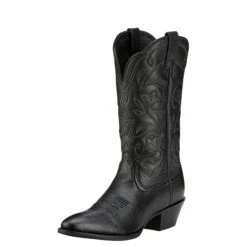 Ariat Women's Black Heritage R Toe Boot - 10001037