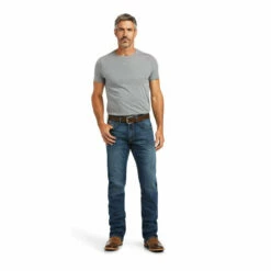 Men's Ariat M5 Straight Stretch Madera Stackable Straight Leg Jean In Heath - 10040124