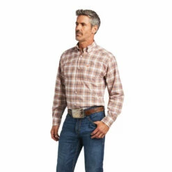 Men's Ariat Pro Series Bryce Stretch Classic Fit Shirt - 10040667 -cowboy clothing shop 10040667 front