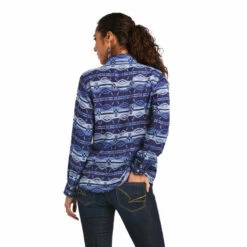Ladies Ariat REAL Oceanic Shirt - 10040707 -cowboy clothing shop 10040707 back