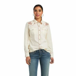 Ladies Ariat REAL Georgia Shirt - 10040708 -cowboy clothing shop 10040708 front