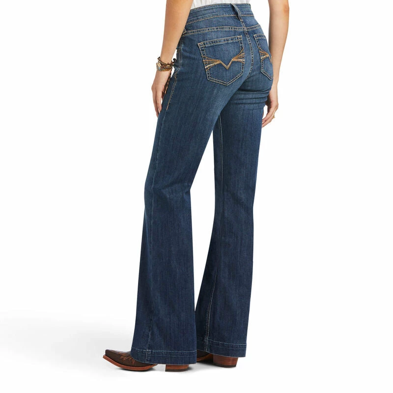 Ladies Ariat Trouser Perfect Rise Alana Wide Leg Jean - 10040805 2 Ladies Ariat Trouser Perfect Rise Alana Wide Leg Jean - 10040805 - Image 2