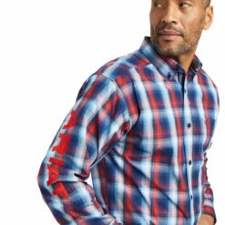 Men's Ariat Pro Series Team Corey Fitted Shirt - 10042359 -cowboy clothing shop 10042359 01