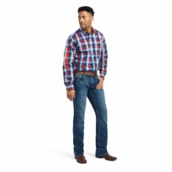 Men's Ariat Pro Series Team Corey Fitted Shirt - 10042359 -cowboy clothing shop 10042359 full