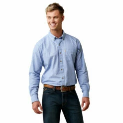 Men's Ariat Dots Stretch Modern Fit Long Sleeve Shirt - 10043707