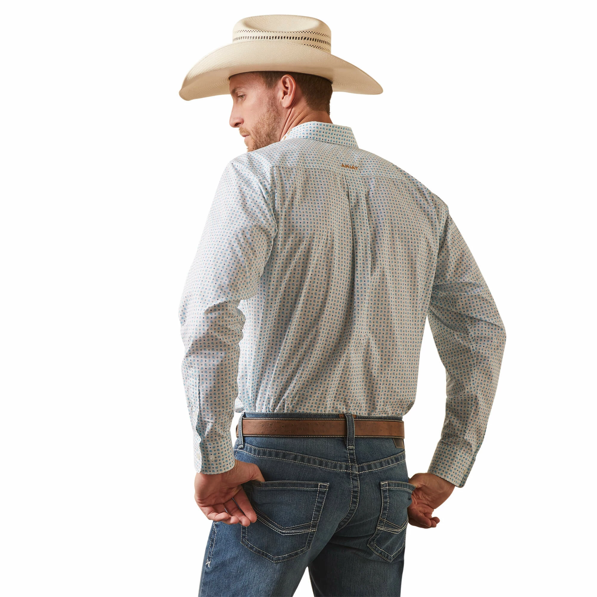 Men's Ariat Team Stuart Fitted Shirt - 10043799 3 Men's Ariat Team Stuart Fitted Shirt - 10043799 - Image 3