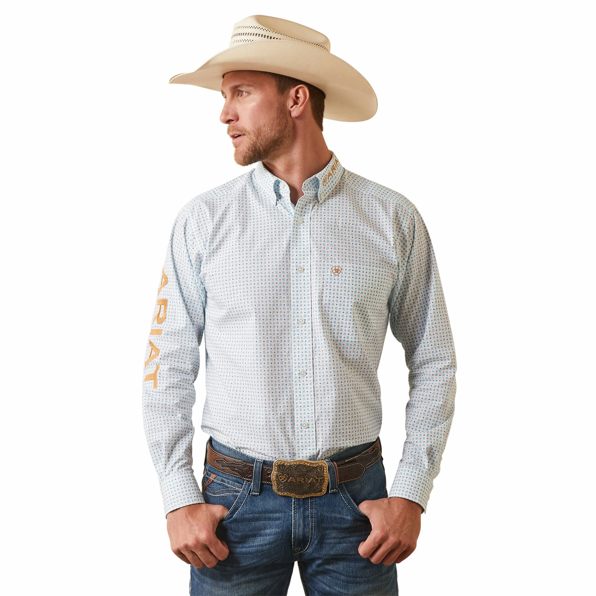 Men's Ariat Team Stuart Fitted Shirt - 10043799 4 Men's Ariat Team Stuart Fitted Shirt - 10043799 - Image 4
