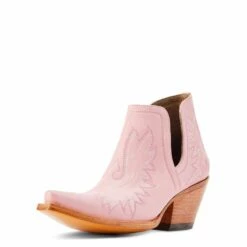 Ladies Ariat Dixon Powder Pink Western Boot - 10044483 -cowboy clothing shop 10044483 3 4 front