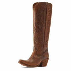 Ladies Ariat Guinevere Naturally Distressed Allegro Western Boot - 10044548 -cowboy clothing shop 10044548 3 4 front