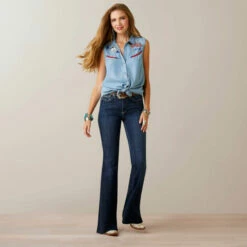 Ladies Ariat Liberty Embroidered Top - 10045011 -cowboy clothing shop 10045011 full warm