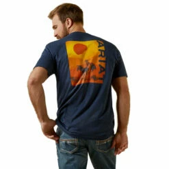 Men's Ariat Mustang Fever T-Shirt - 10045275 -cowboy clothing shop 10045275 back