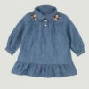 Kids Wrangler Long Sleeve Embroidered Denim Dress - 10PQD540B