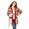 Ladies Wrangler Retro Western Vintage Cardigan With Hood - 2322127