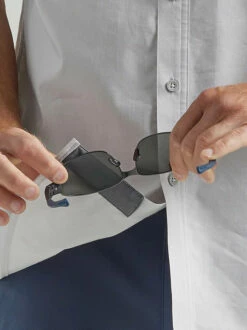 Men's Wrangler ATG Asymmetric Zip Pocket Shirt -cowboy clothing shop 112333905 ALT4