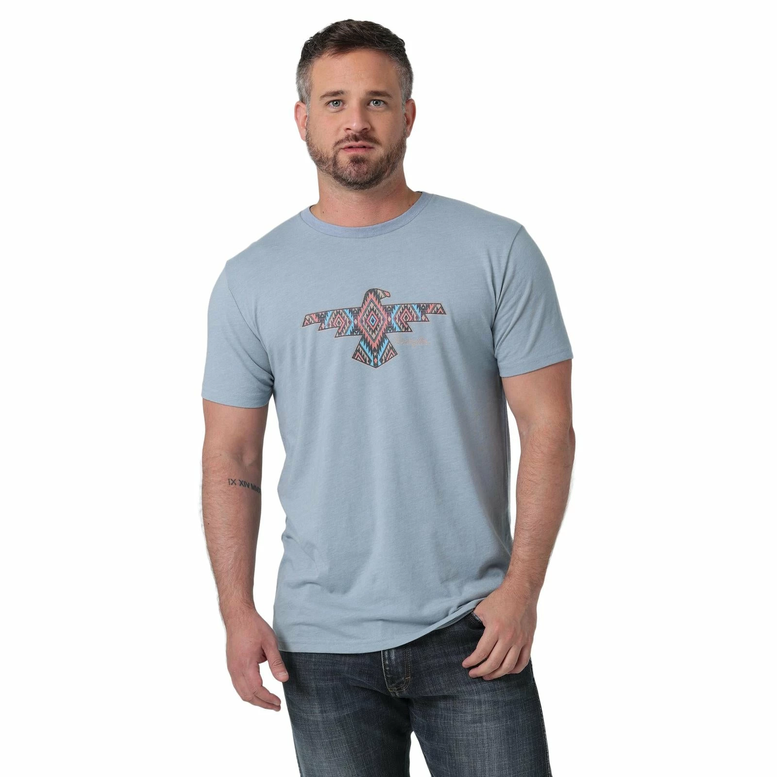 Wrangler® Short Sleeve T-shirt - Regular Fit - Tradewinds Heather - 112336235 1 Wrangler® Short Sleeve T-shirt - Regular Fit - Tradewinds Heather - 112336235