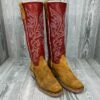 Men's Olathe Waxy Kudu With 15" Deep Red Navajo Bison Tops