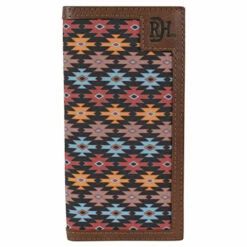 Men's RED DIRT HAT CO MENS RODEO WALLET SOUTHWEST CANVAS INLAY - 22228876W4