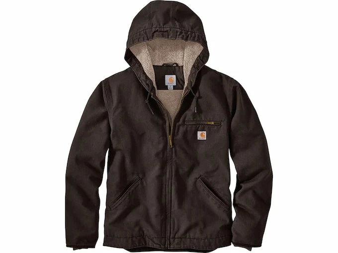 Carhartt Relaxed Fit Washed Duck Sherpa-Lined Jacket - 104392 2 Carhartt Relaxed Fit Washed Duck Sherpa-Lined Jacket - 104392 - Image 2