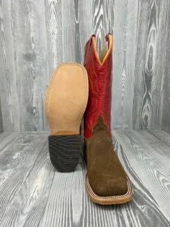 Men's Anderson Bean Tan Buffed Elephant With 13" Tristian Luster Kidskin Tops -cowboy clothing shop 3ele