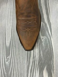 Women's Abilene 7' Distressed Brown Snip Toe - 9091 -cowboy clothing shop 4s