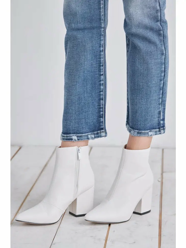 Ladies Artemis Vintage High Rise Stretch Distressed Ankle Straight Jean - AT1088STM 4 Ladies Artemis Vintage High Rise Stretch Distressed Ankle Straight Jean - AT1088STM - Image 4