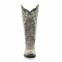 Ladies Corral Brown Crater Bone Embroidery Boot - A1094 -cowboy clothing shop A1094F 2000x b147c2c8 3639 40c1 acba 0d2dbb6adede
