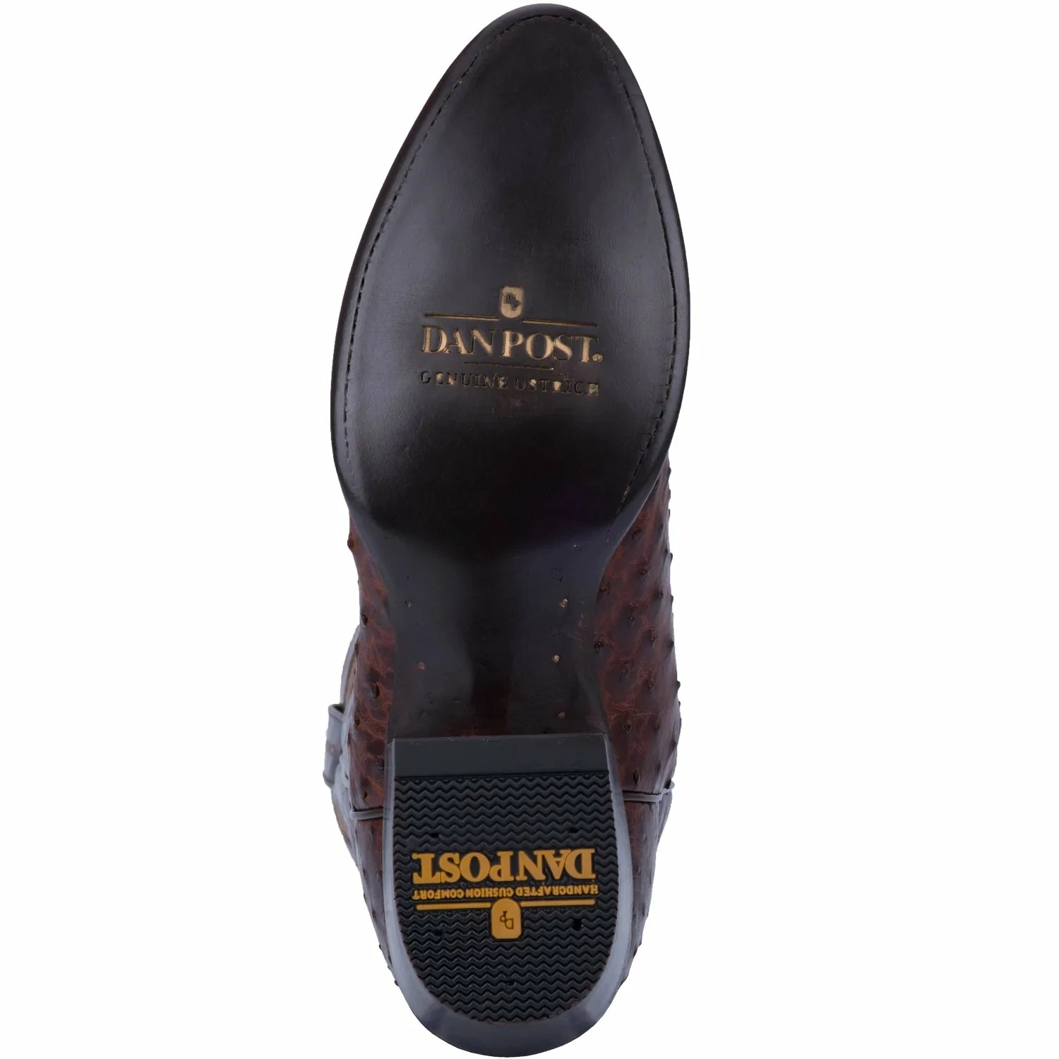 Men's Dan Post Brass Full Quill Ostrich Cowboy Boot - DP3016 3 Men's Dan Post Brass Full Quill Ostrich Cowboy Boot - DP3016 - Image 3