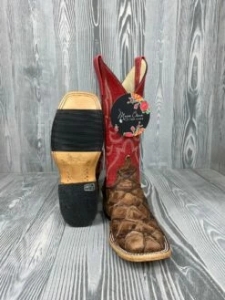 Macie Bean Cigar Matte Big Bass With 13" Red Sinsation Tops - M2007 -cowboy clothing shop FISH3