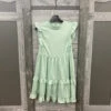 Ladies Jodifl Satin Frill Neckline Mint Dress