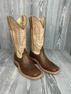 Men's Anderson Bean Kango Tobac Bruciato Smooth Ostrich With 13" Ivory Mad Dog Tops