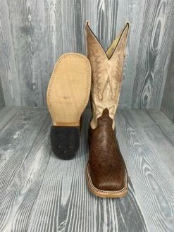 Men's Anderson Bean Kango Tobac Bruciato Smooth Ostrich With 13" Ivory Mad Dog Tops -cowboy clothing shop IMG 0359