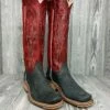 Men's Olathe Black Wyoming With 15" Deep Red Navajo Bison Tops - TT14