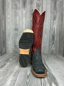 Men's Olathe Black Wyoming With 15" Deep Red Navajo Bison Tops - TT14 -cowboy clothing shop IMG 0983