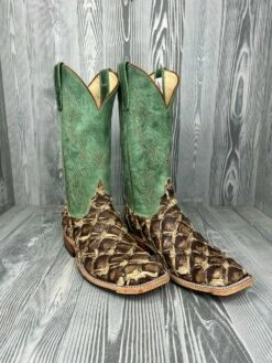 Men's Anderson Bean Saddle Brown Rustic Big Bass With 13" Jade Mad Dog Tops