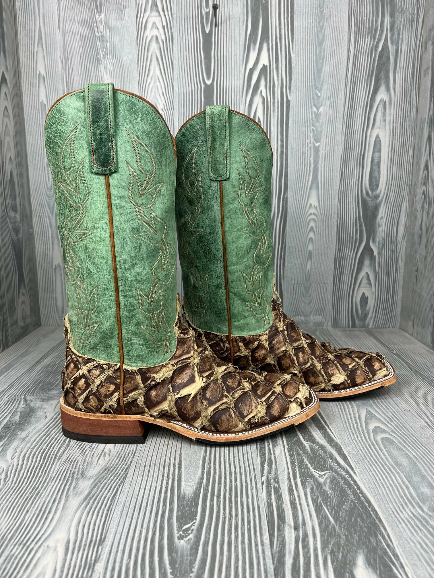 Men's Anderson Bean Saddle Brown Rustic Big Bass With 13" Jade Mad Dog Tops 2 Men's Anderson Bean Saddle Brown Rustic Big Bass With 13" Jade Mad Dog Tops - Image 2