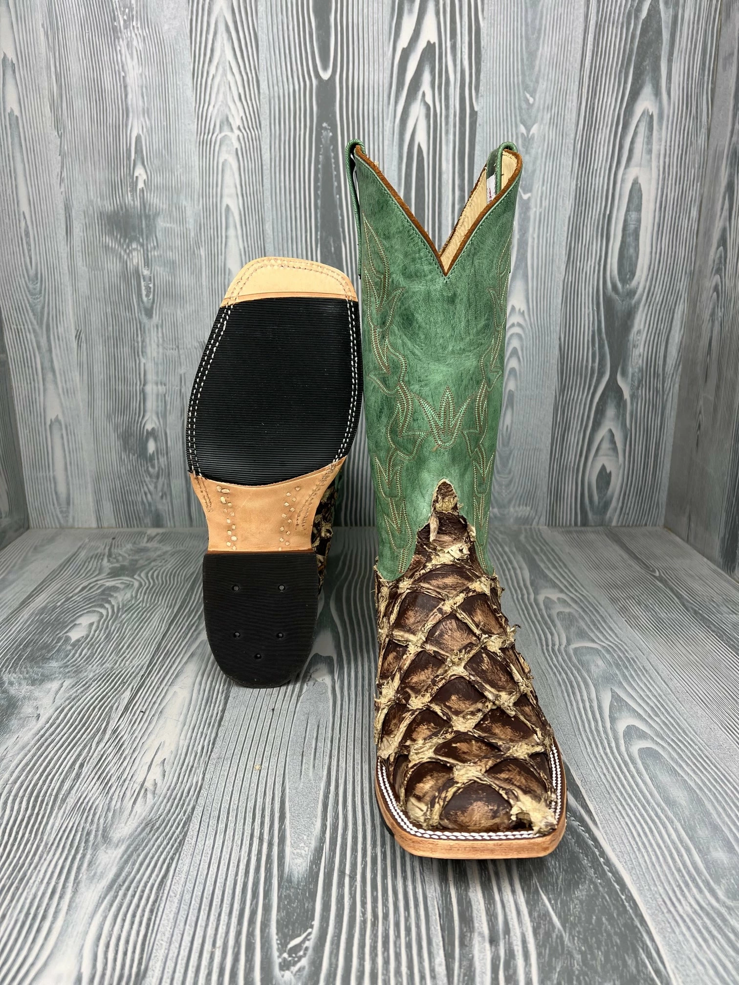 Men's Anderson Bean Saddle Brown Rustic Big Bass With 13" Jade Mad Dog Tops 3 Men's Anderson Bean Saddle Brown Rustic Big Bass With 13" Jade Mad Dog Tops - Image 3