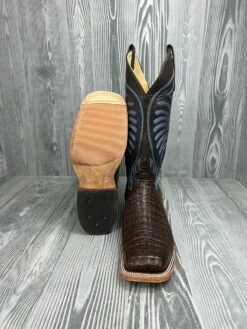 Men's Anderson Bean Brown Lux Hornback Caiman With 13" Puma Kidskin Tops 6 Men's Anderson Bean Brown Lux Hornback Caiman With 13" Puma Kidskin Tops -cowboy clothing shop IMG 2051