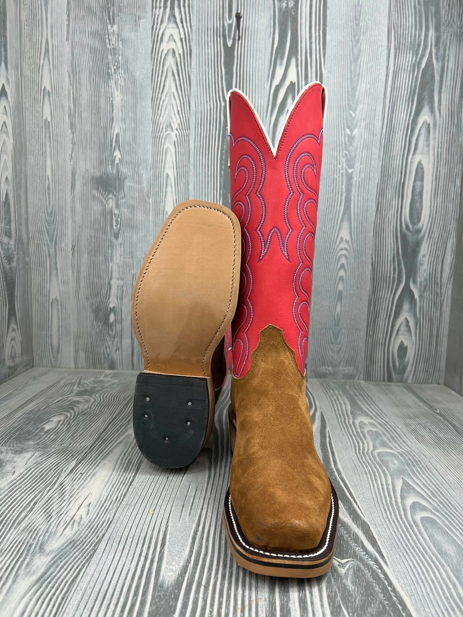 Men's Olathe Blackhawk Chestnut Reversed With 14" Red Waxy Kansas Tops 3 Men's Olathe Blackhawk Chestnut Reversed With 14" Red Waxy Kansas Tops - Image 3