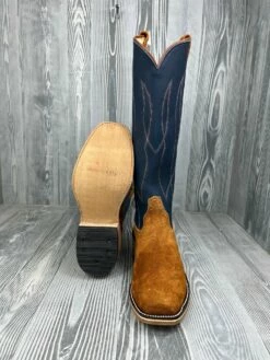 Men's Rios Of Mercedes Rust Crazyhorse Reversed With 16" Navy Waxy Kansas Tops - R9030 -cowboy clothing shop IMG 2869