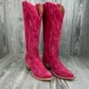 Ladies Macie Bean " If Karlee Were A Cowgirl" 15" Full Hot Pink Suede Boot - M5231