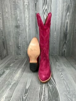 Ladies Macie Bean " If Karlee Were A Cowgirl" 15" Full Hot Pink Suede Boot - M5231 -cowboy clothing shop IMG 3844