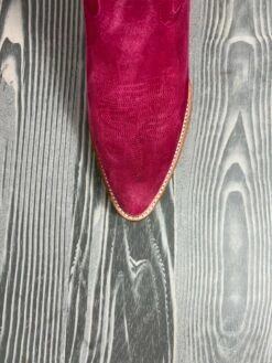 Ladies Macie Bean " If Karlee Were A Cowgirl" 15" Full Hot Pink Suede Boot - M5231 -cowboy clothing shop IMG 3845