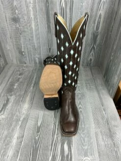 Men's Olathe Brown Vachetta With 16" Brown Vachetta Tops - TT13 -cowboy clothing shop IMG 3987