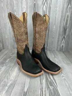 Men's Anderson Bean Black Oiled Shoulder With 13" Sand Floral Suede Tops