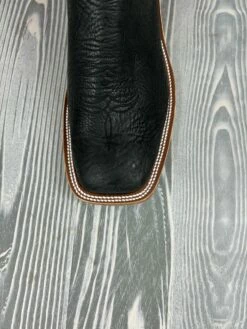 Men's Anderson Bean Black Oiled Shoulder With 13" Sand Floral Suede Tops -cowboy clothing shop IMG 4312