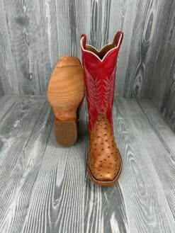 Rios Of Mercedes Brandy Mad Dog Full Quill Ostrich With 13" Red Avatar Tops -cowboy clothing shop IMG 4629