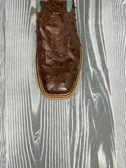 Macie Bean Kango Tobac Full Quill Ostrich With 12" Vail Sky Blue - M2032 7 Macie Bean Kango Tobac Full Quill Ostrich With 12" Vail Sky Blue - M2032 -cowboy clothing shop IMG 6922