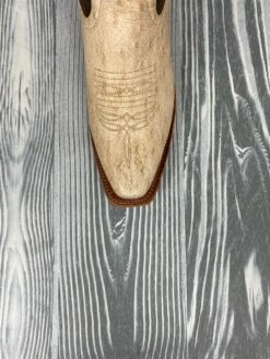 Women's Tan Vintage Smooth Quill Ostrich With 14" Texas Outlaw Tops -cowboy clothing shop IMG 7149