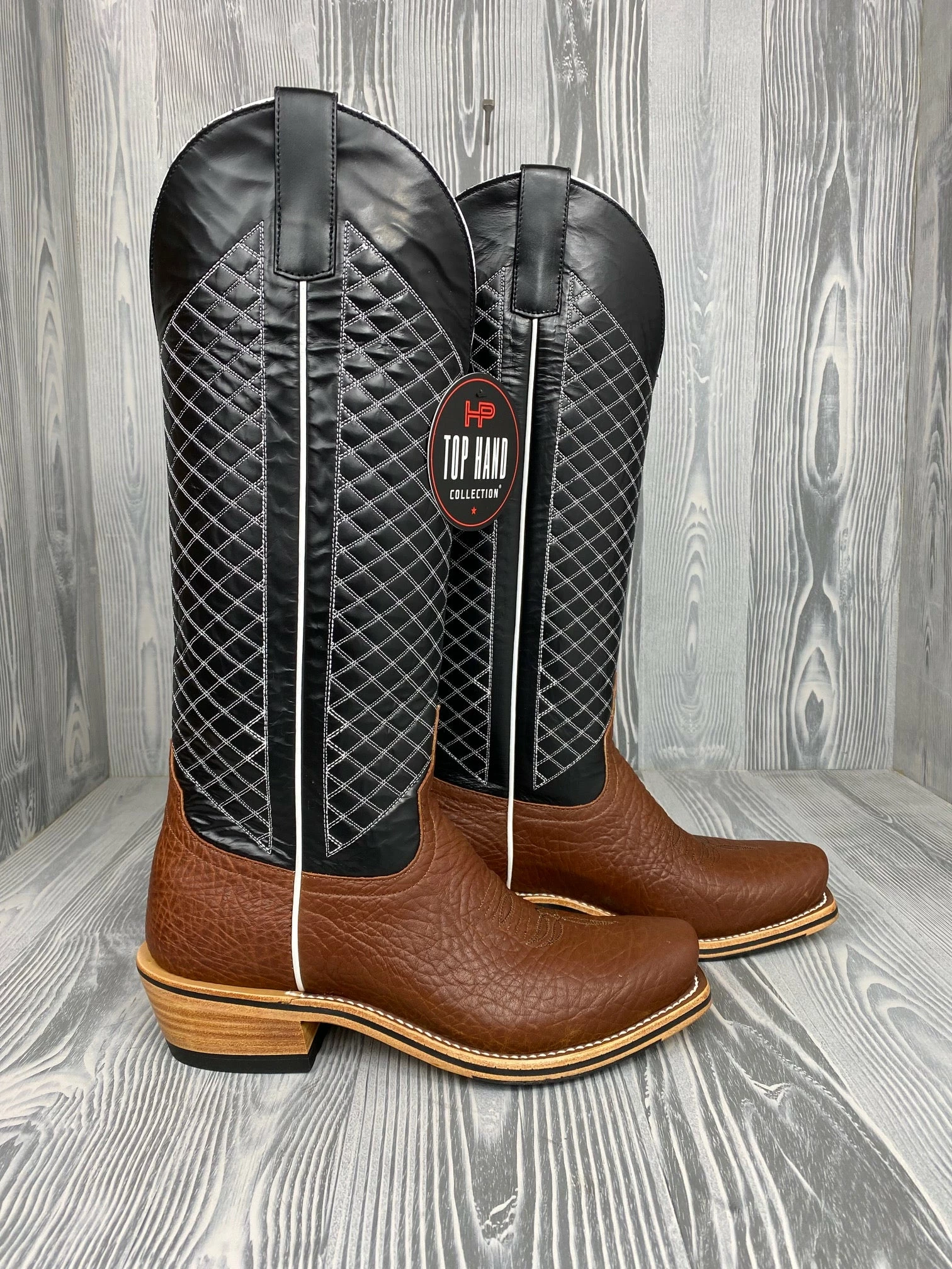 Men's Horse Power Coach Shrunken Shoulder With 16" Black Tops - HP9508 2 Men's Horse Power Coach Shrunken Shoulder With 16" Black Tops - HP9508 - Image 2